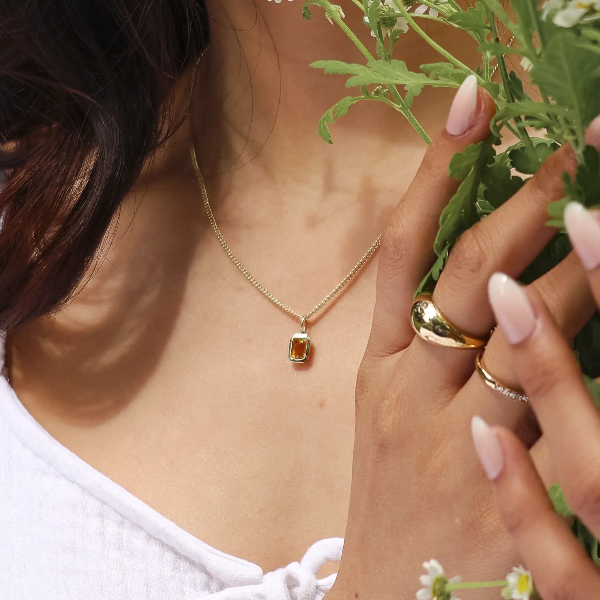 Tawny Necklace | 9ct Solid Gold Glasâje