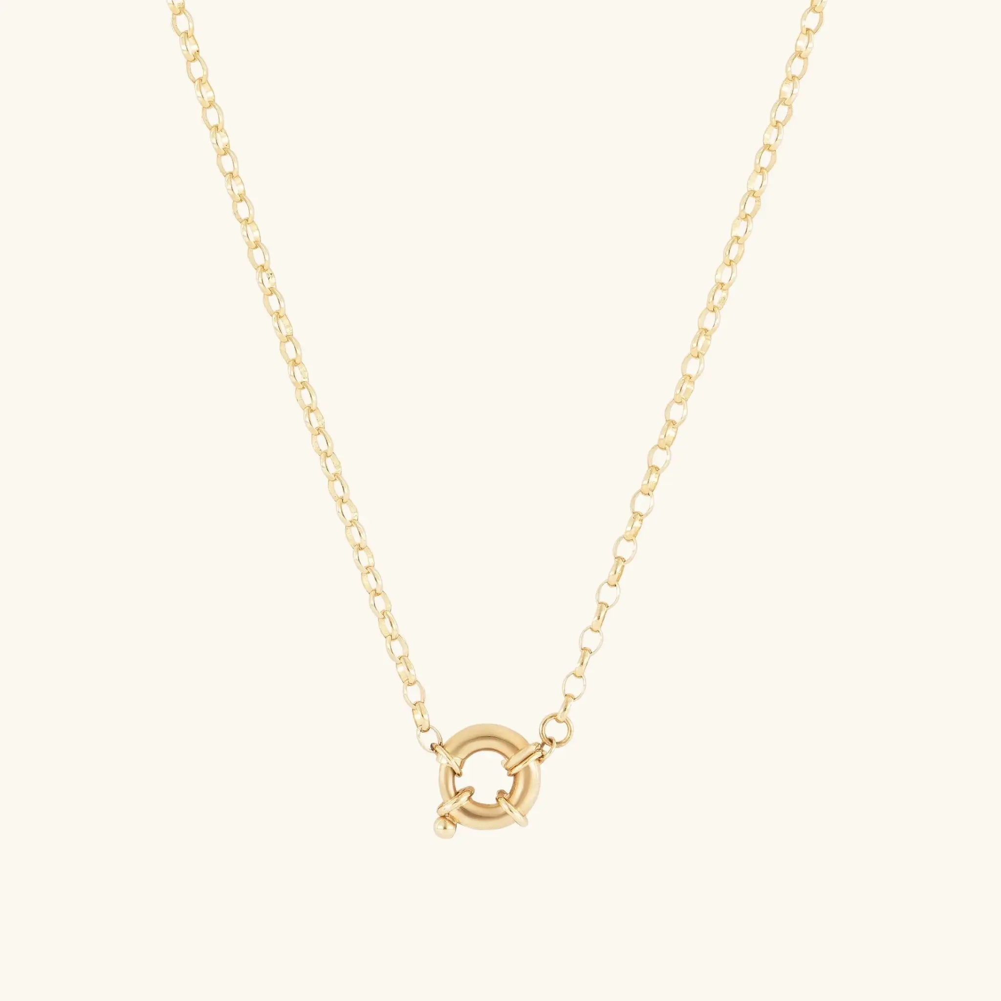 Hosier textured chain necklace in solid 9ct gold, made to order in Melbourne | Glasaje