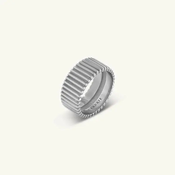 Baxter Ring in sterling silver, organic sculptural form made to order in Melbourne | Glasaje