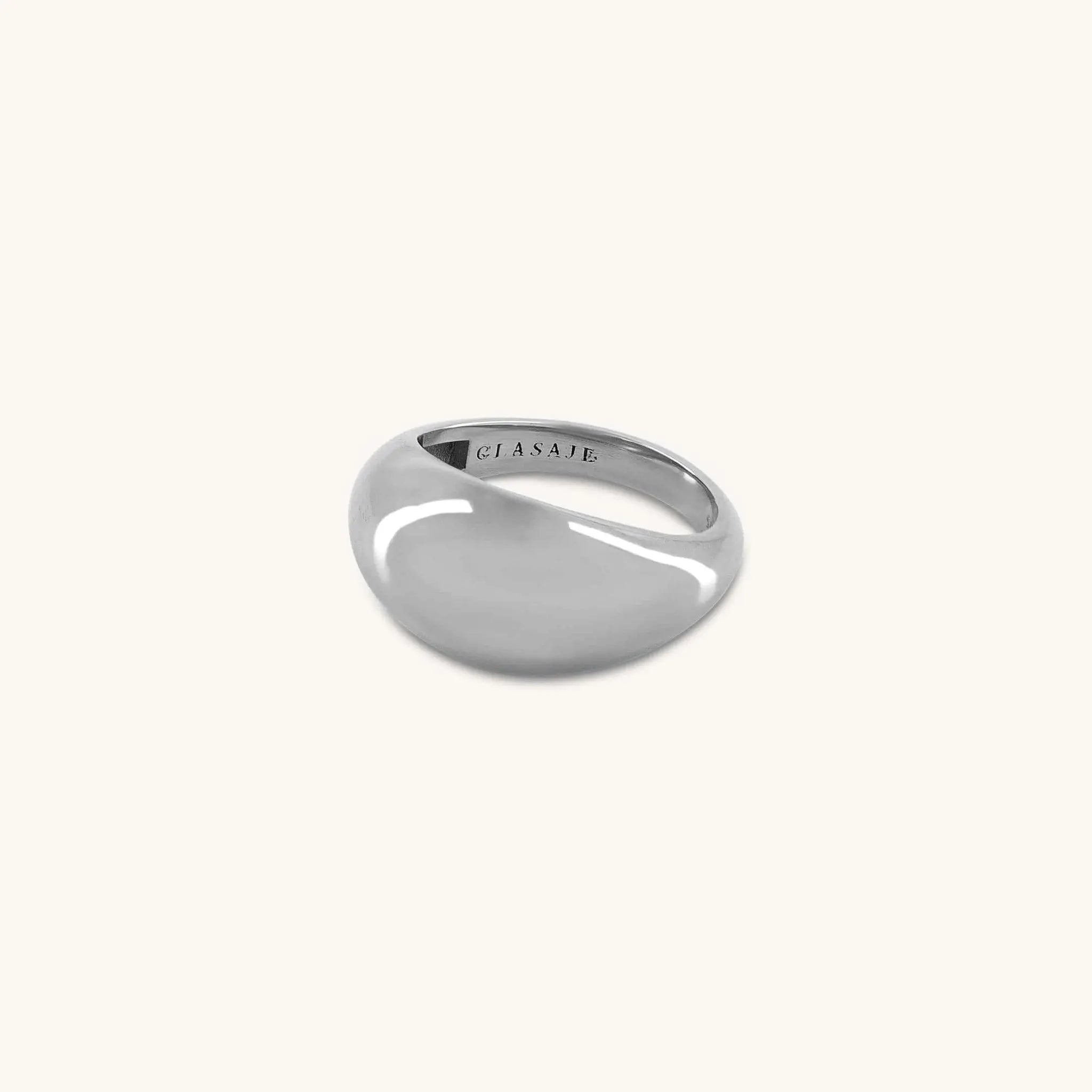 Dome Ring in sterling silver with smooth domed profile | Glasaje Melbourne